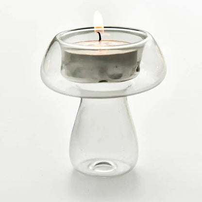 Bougeoir Champignon en Verre