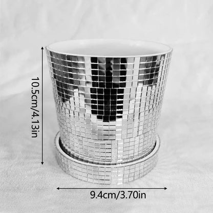 Pot de Fleur Carré en Verre