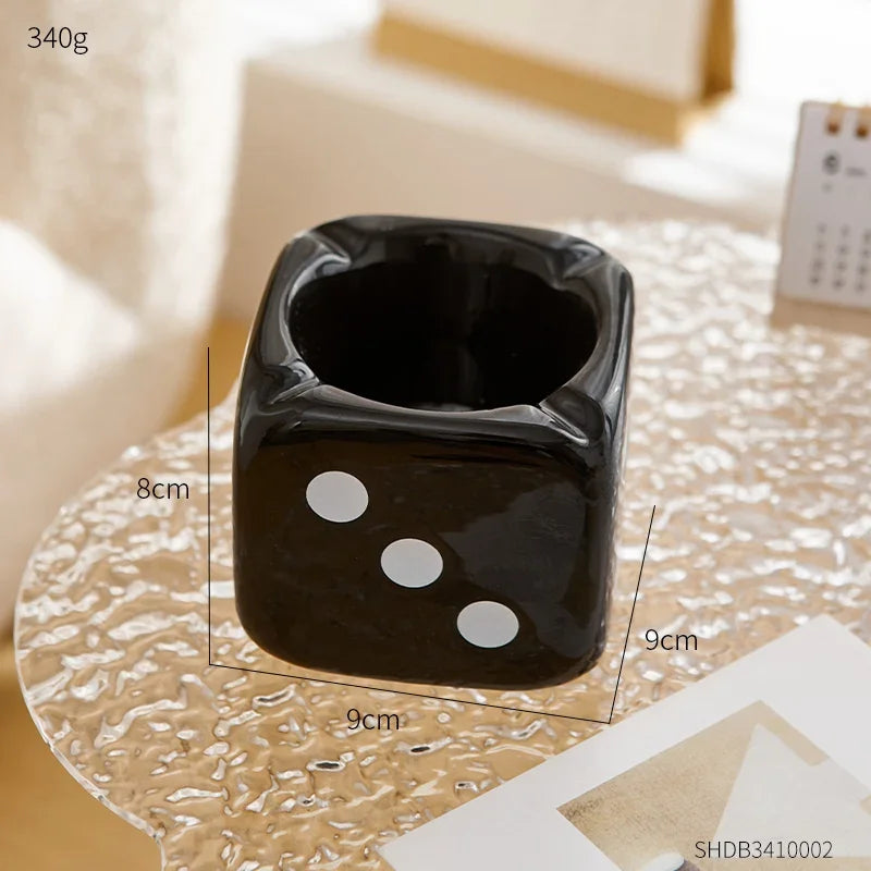 Cendrier Dé en Porcelaine