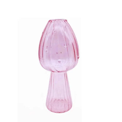 Vase en Verre Transparent Champignon